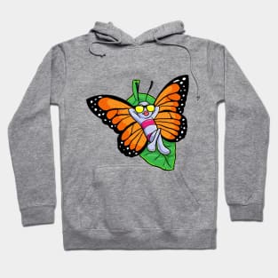 Butterfly at Sunbathing with Sunglasses Hoodie